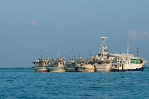 Maldivisch visvangst boot in mannetje foto