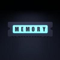 computer geheugen stok icoon. 3d geven illustratie. foto