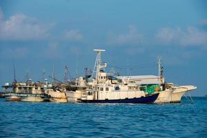 Maldivisch visvangst boot in mannetje foto