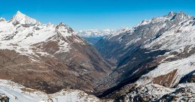 panorama van Zermatt, Zwitserland foto