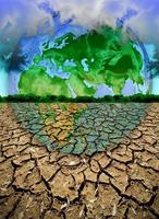 planeet aarde droog en gebarsten land- foto