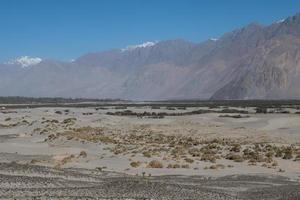 uitzicht op de bergen en de kleine woestijn in leh, india foto