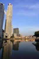 skyline van de zakenwijk van singapore, singapore foto
