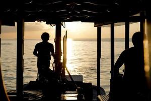 boot gezagvoerder silhouet foto