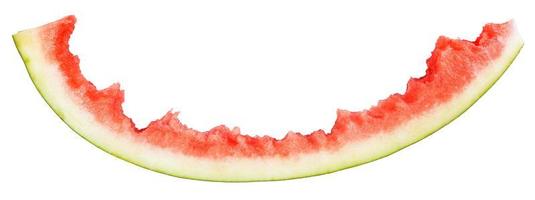 korst van gegeten watermeloen geïsoleerd foto