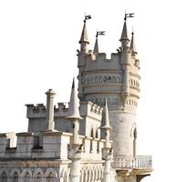 slikken nest kasteel in Krim geïsoleerd Aan wit foto