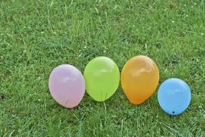 ballonnen Aan de gras foto