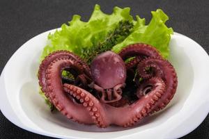 gekookte octopus met kruiden foto