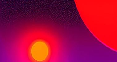 rood zonsondergang over- dubbele niveau bergen illusie vector illustratie. kleurrijk fantasie digitaal kunst voor achtergrond, behang, tekst, omslag, kaart, brochure, banier, web ontwerp, poster, enz. foto