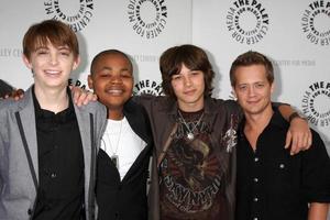 los engelen, aug 13 - dylan Riley snidder, alex christelijk, Leo Howard, jason earles Bij de Disney s kickin het paleyfest familie 2011 evenement Bij paley centrum voor media Aan de augustus 13, 2011 in Beverly heuvels, ca foto