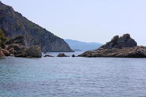 mooi parga strand verkennen Griekenland zomer vakantie achtergrond hoog kwaliteit groot grootte afdrukken foto