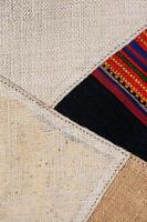 kleurrijke Thaise Peruaanse stijl deken oppervlak close-up.