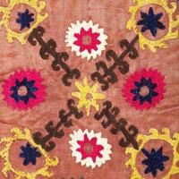 oud kleurrijk Arabisch tapijtwijnoogst foto
