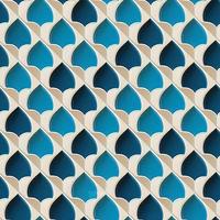 3d illustratie naadloos patroon van klassiek tegels in blauw en wit kleur. foto