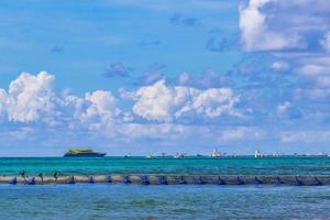 tropisch landschap panorama visie naar cozumel eiland stadsgezicht Mexico. foto