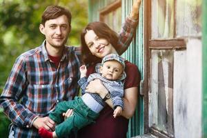 familie buitenshuis portret foto