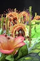 Rio de janeiro, rj Brazilië - februari 09, 2018 - samba school- optocht in sambodroom. rensacer de jacarepagua gedurende festival Bij marques de sapucai straat. foto