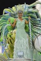 Rio de janeiro, rj Brazilië - februari 09, 2018 - samba school- optocht in sambodroom. imperio da tijuca gedurende festival Bij marques de sapucai straat. foto