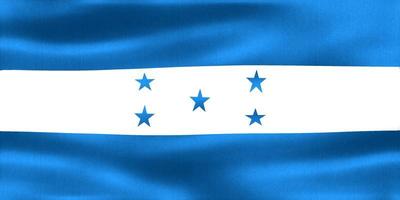 3D-illustratie van een vlag van Honduras - realistische wapperende stoffen vlag foto