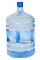 Gesloten 19 liter plastic fles met drinken water foto