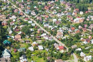 bovenstaand visie van landelijk huizen in Moskou regio foto