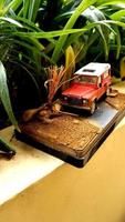 land- rover verdediger diorama miniaturen foto