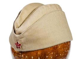 leger groen garnizoen pet met Sovjet rood ster foto