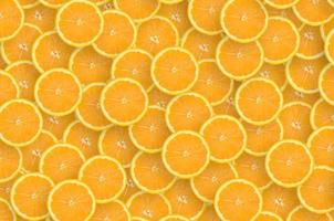 patroon van sinaasappel citrus plakjes. citrus plat leggen foto