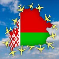 Wit-Rusland omringd door vliegtuigen foto