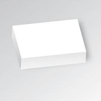 3d doos wit kleur voor verpakking, geschenk doos helling kleur jpeg foto