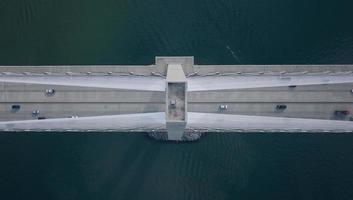 luchtfoto van een brug foto