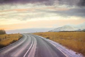 route 1 of ring weg, of hringvegur, een nationaal weg dat loopt in de omgeving van IJsland en verbindt meest van de bewoond onderdelen van de land foto