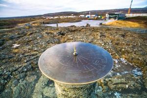 IJsland - november 4, 2017 - pingvellir, of dingvellir, een plaats van historisch en cultureel nationaal park in zuidwestelijk IJsland, grens tussen noorden Amerikaans en Euraziatisch foto