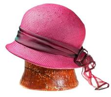 zomer rietje roze hoed foto