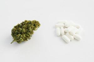 marihuana-knop versus voorgeschreven pillen