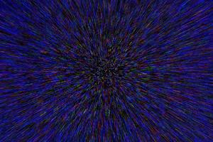 natuurlijk lens zoom explosie radiaal wazig rood groen blauw dots Aan zwart achtergrond foto