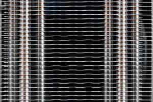 abstract warmte radiator detailopname. modern toren wastafel met heatpipes binnen detailopname foto