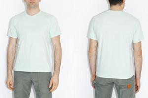 kleur Mannen t-shirts. ontwerp sjabloon. foto