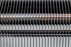 modern warmte radiator detailopname macro achtergrond met selectief focus foto
