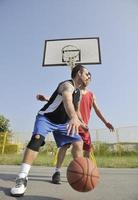 streetball spel Bij vroeg ochtend- foto