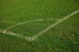 hoek van de voetbal veld- foto