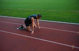 atletisch Mens begin foto