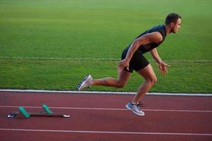 atletisch Mens begin foto