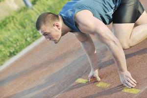 jong atleet Aan begin foto