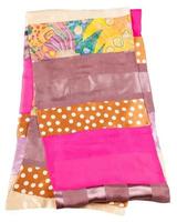 naaien lapwerk zijde sjaal met batik swatch foto