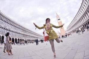 mooi vrouw in Venetië foto