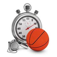 basketbal fluiten en stopwatch foto