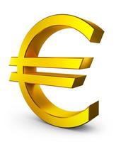 volumetrisch euro teken foto