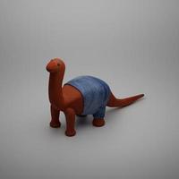 3d weergegeven brontosaurus speelgoed- perfect voor ontwerp project foto