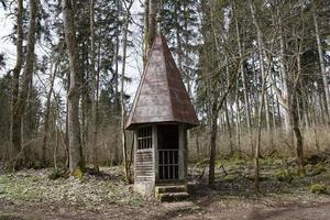 kleine hut in het bos foto